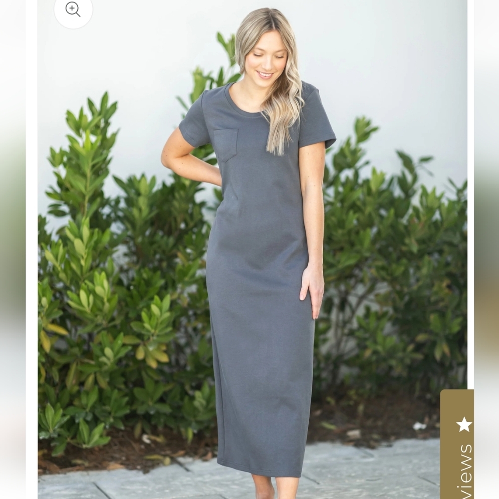 Inherit Bodycon Gray Blue Maxi Dress Size XS